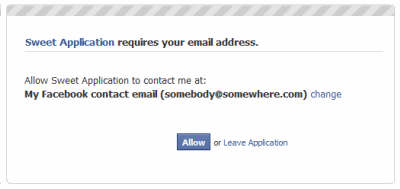 Facebook Email Opzionale