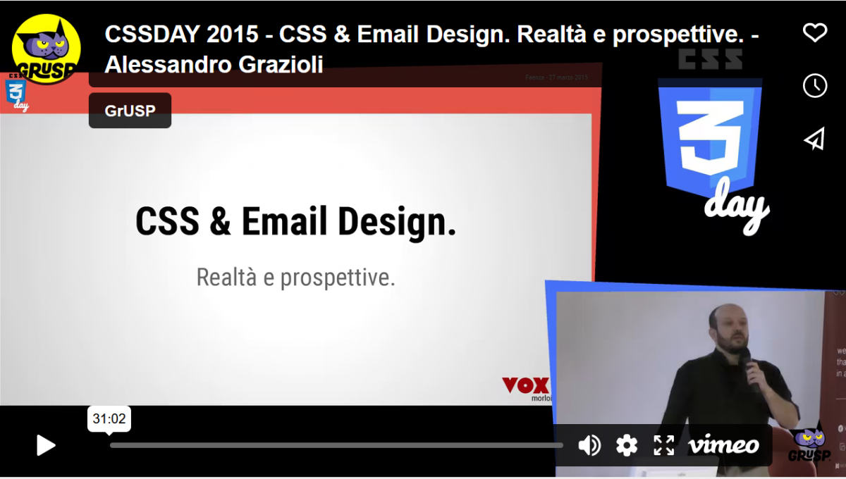CSSDAY 2015 - CSS & Email Design. Realtà e prospettive.